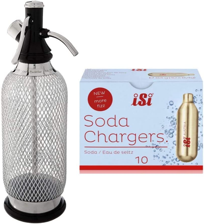 iSi Classic MeshSodamaker for Making Carbonating Beverages, 1 Quart, Stainless Steel Import To Shop ×Product customization