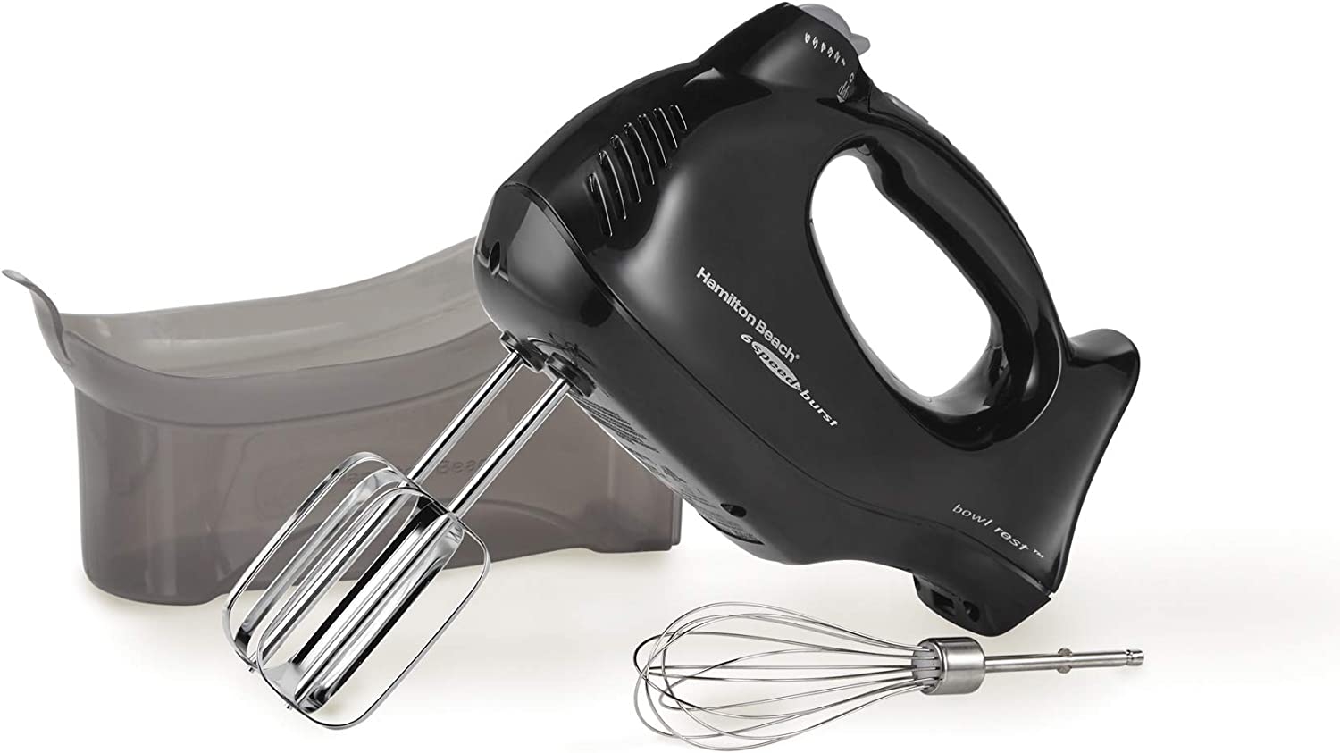 Hamilton Beach 6-Speed Electric Hand Mixer with Snap-On Case, Beaters, Whisk, Black (62692) Import To Shop ×Product
