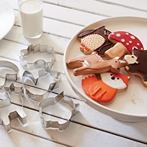 Cookie Cutter sets; woodland animal cookie cutters; stainless steel cookie cutters