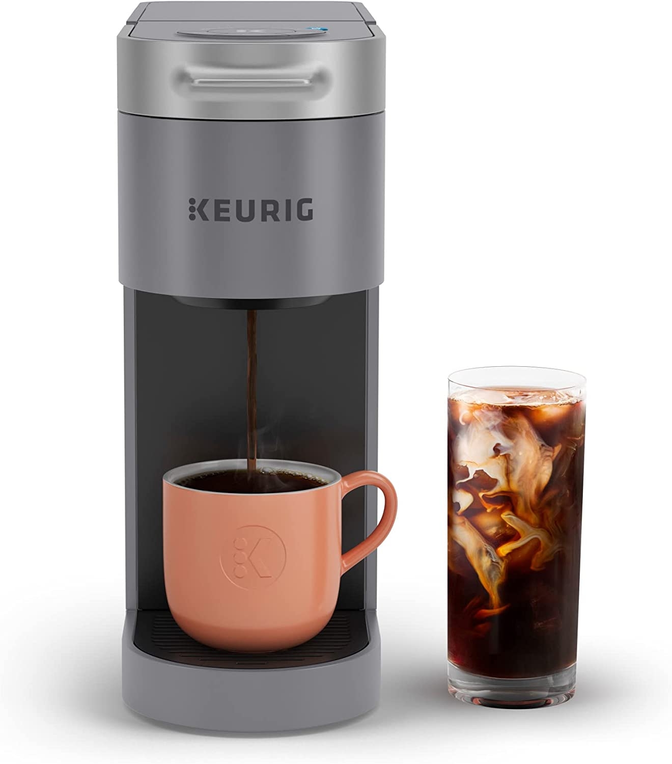 Keurig K-Slim + ICED Single Serve Coffee Maker, Brews 8 to 12oz. Cups, Gray Import To Shop ×Product customization General