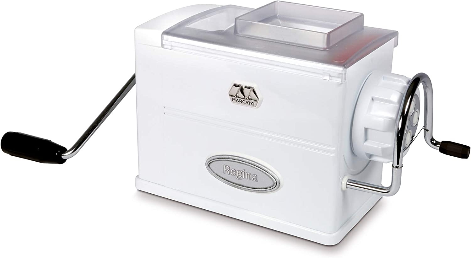 Marcato Atlas Regina Extruder Pasta Maker, Made in Italy, Chrome-Plated Steel & Shockproof Plastic, Includes 5 Dies &