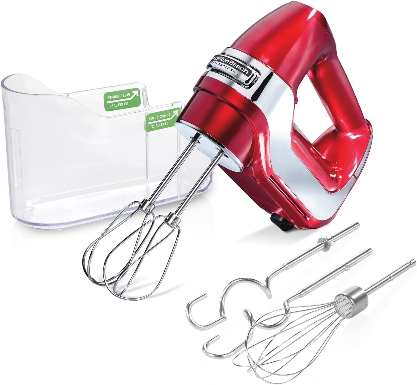 Hamilton Beach Professional 5-Speed Electric Hand Mixer with High-Performance DC Motor, Slow Start, Snap-On Storage Case,