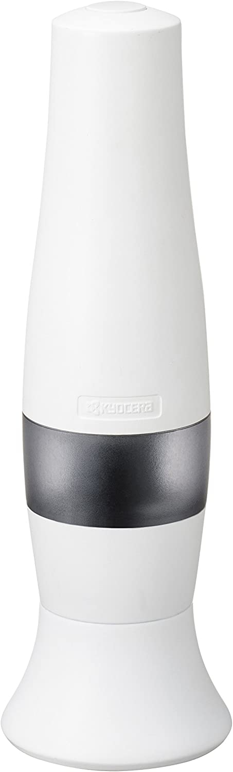 Kyocera Electric Salt & Pepper Mill, Ceramic Burr Grinder, Fast and Quiet- White Import To Shop ×Product customization General
