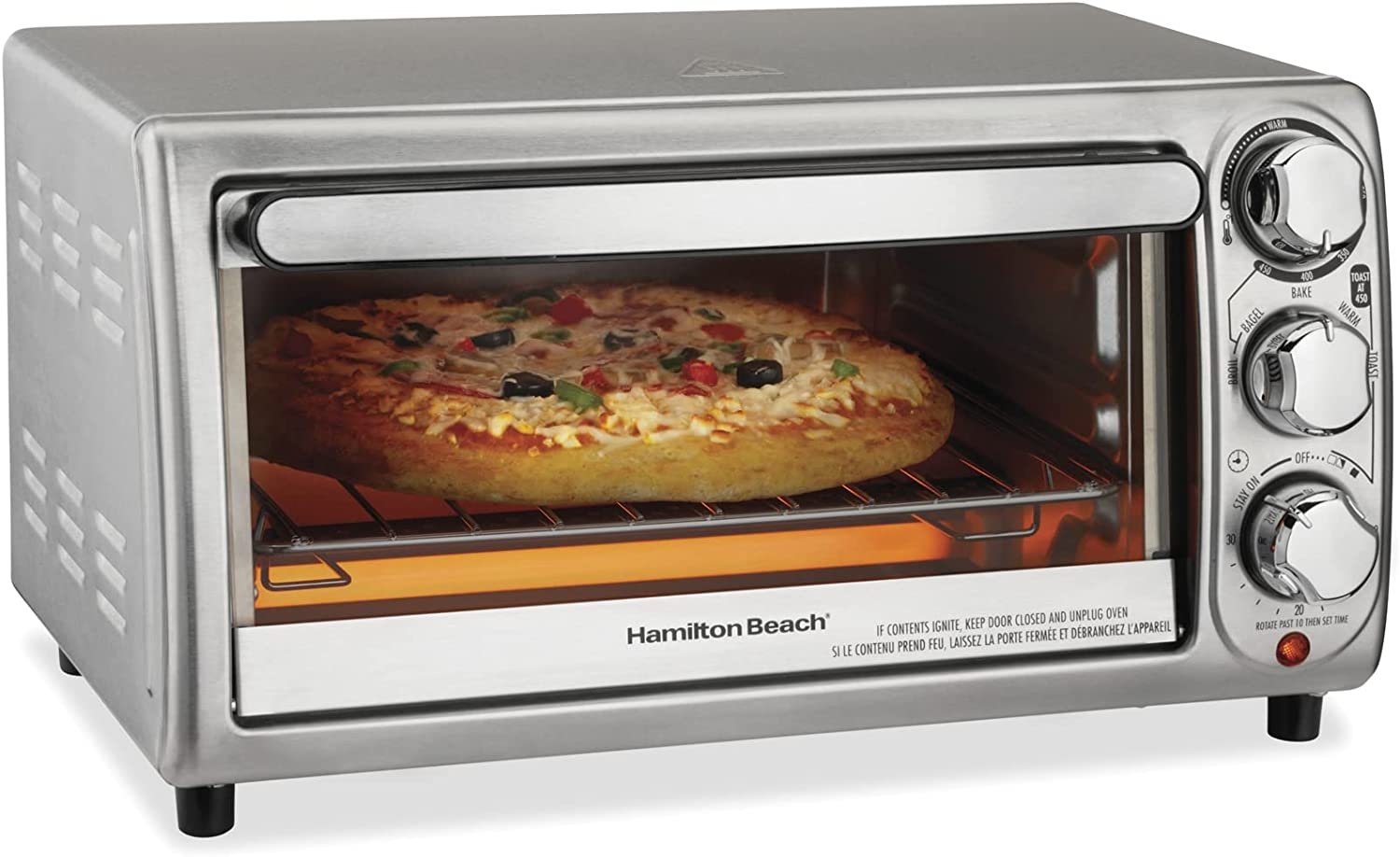 Hamilton Beach 4-Slice Countertop Toaster Oven with Bake Pan, Stainless Steel (31143) Import To Shop ×Product customization