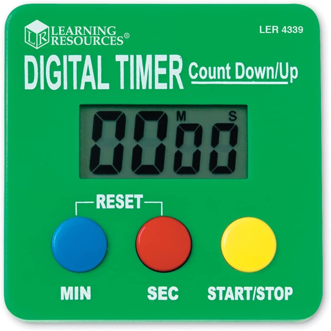 Learning Resources Digital Timer, Count Down/Up, Displays Seconds/Minutes, Ages 5+,Multicolor,2.75 “x 2.75” Import To Shop