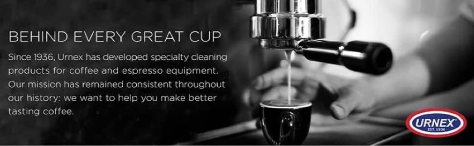 Since 1936, Urnex has developed specialty cleaning products for coffee and espresso equipment. 