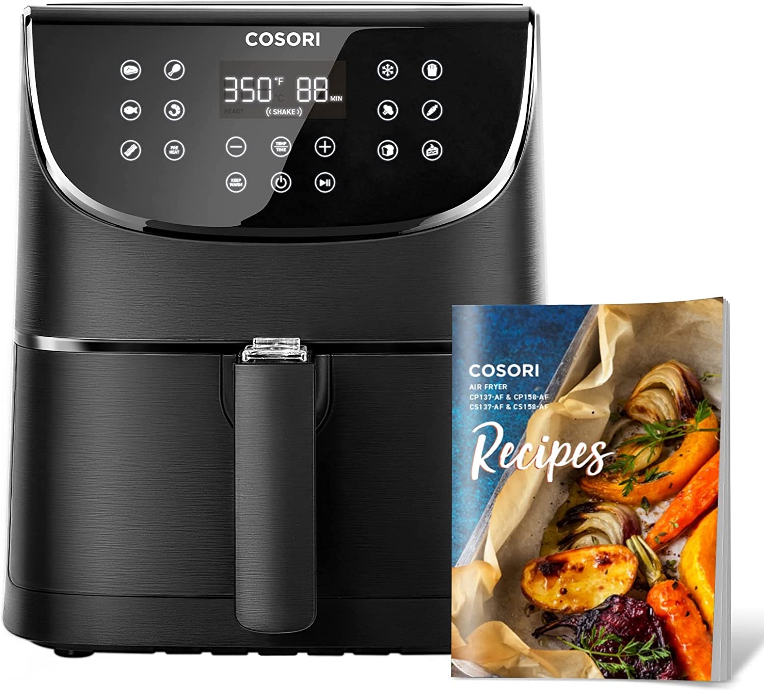 COSORI Pro Air Fryer Oven Combo, 5.8QT Max Xl Large Cooker with 300+ Recipes, One-Touch Screen with 11 Presets and Shake