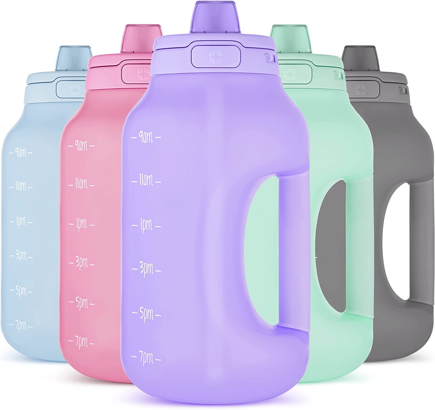 Ello Hydra Half Gallon Jug with Time Marker & Handle for All Day Hydration & Silicone Straw with Locking, Leak-Proof Lid BPA/BPS
