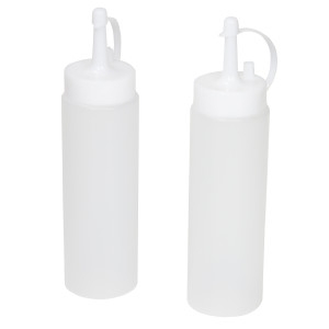 6oz Squeeze Bottles with Cap, 2 pc