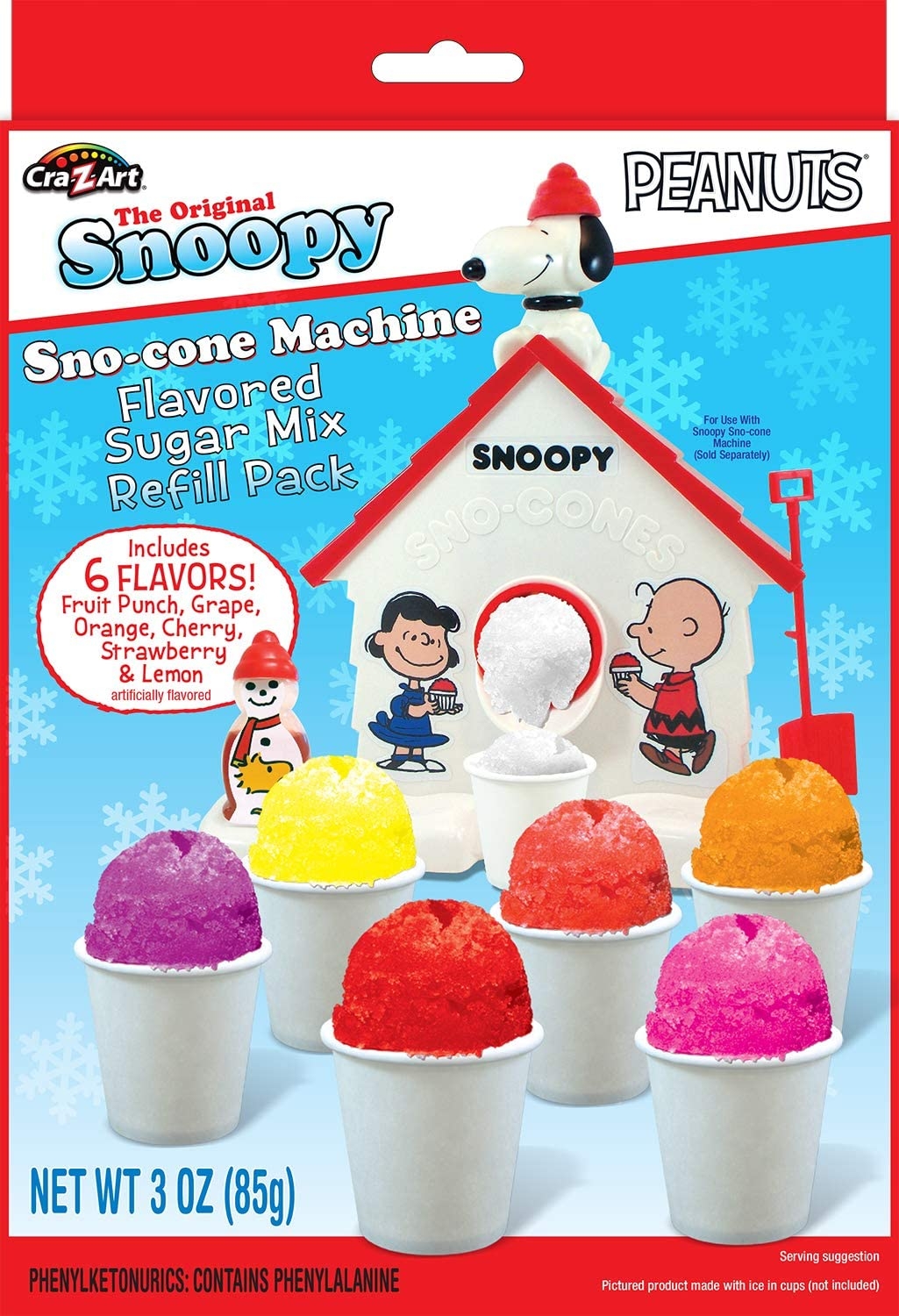 Snoopy Snow Cone Maker Refill 3 oz Import To Shop ×Product customization General Description Gallery Reviews Variations
