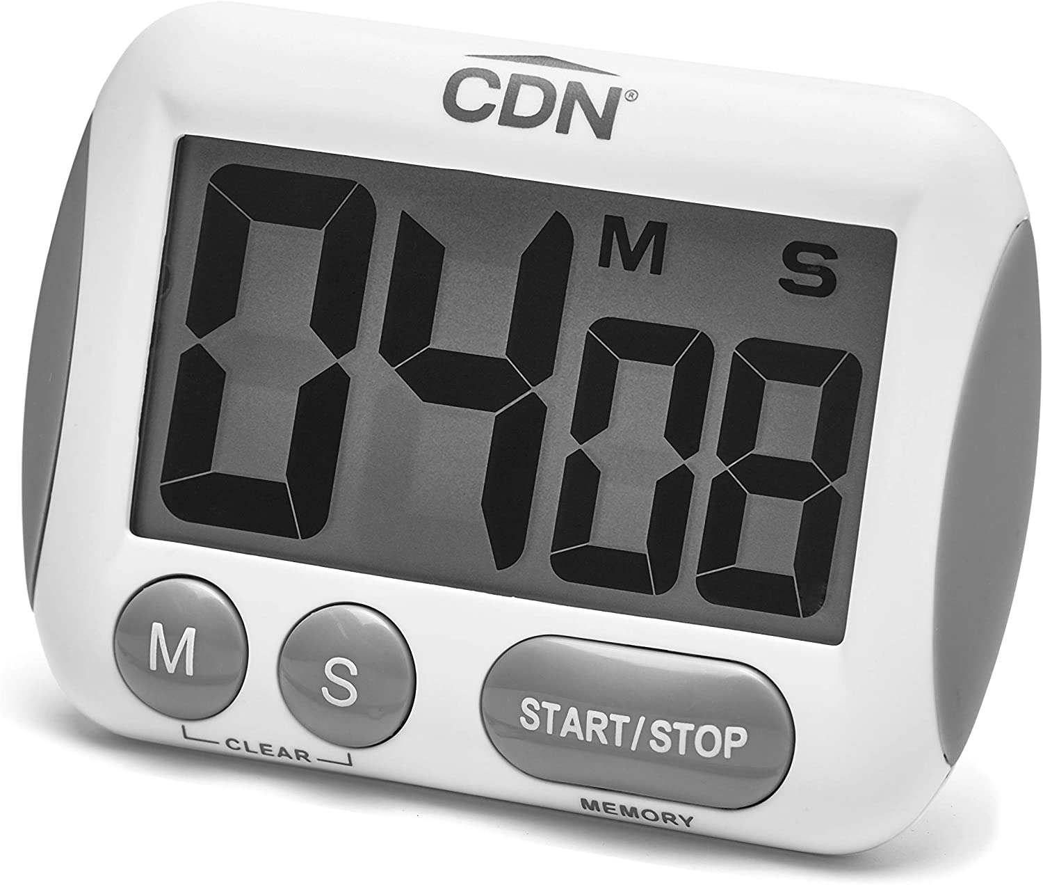 CDN TM15 Kitchen Timer, Extra Large Big Digits, Loud Alarm, Magnetic Backing, Stand- White – Import To Shop ×Product