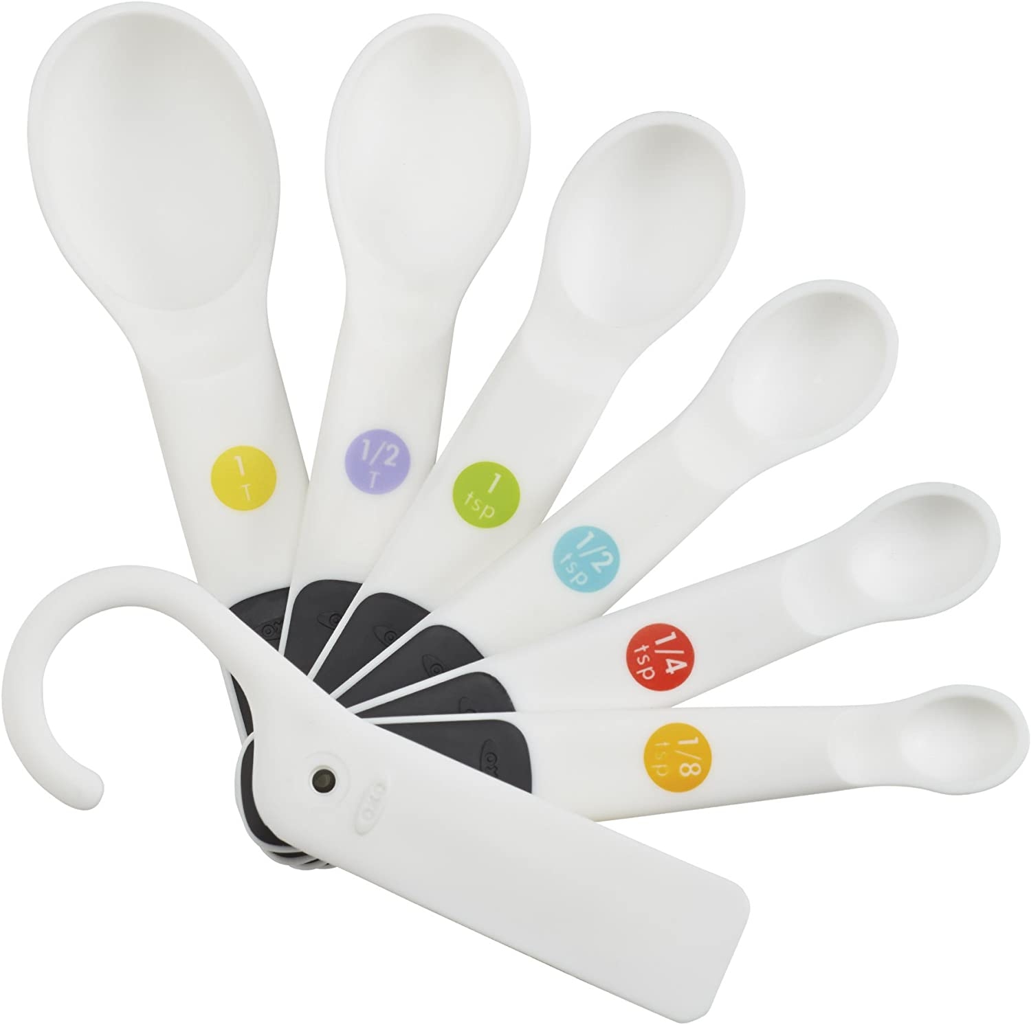 OXO Good Grips 6-Piece Plastic Measuring Spoons with Scraper- White Import To Shop ×Product customization General Description