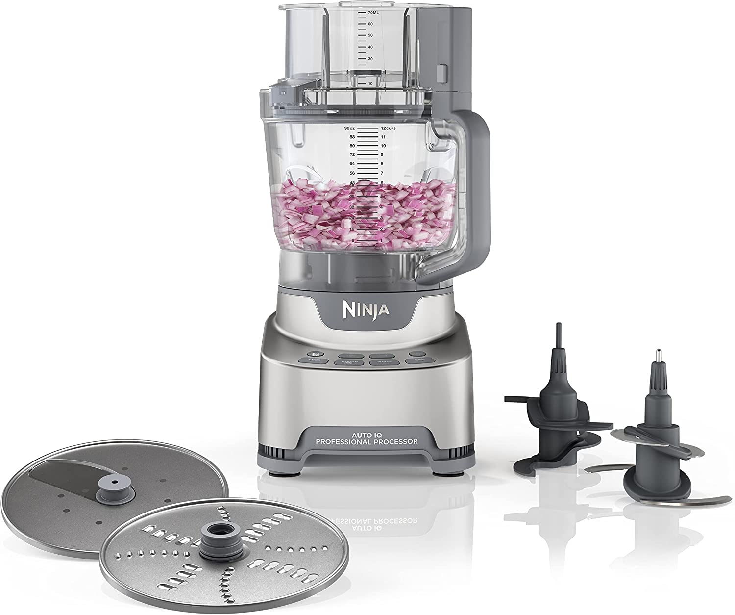 Ninja BN601 Professional Plus Food Processor, 1000 Peak Watts, 4 Functions for Chopping, Slicing, Purees & Dough with 9-Cup