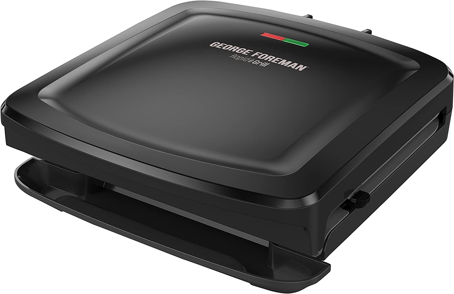 George Foreman Rapid Grill Series, 5-Serving Removable Plate Electric Indoor Grill and Panini Press, Black, RPGV3801BK Import To