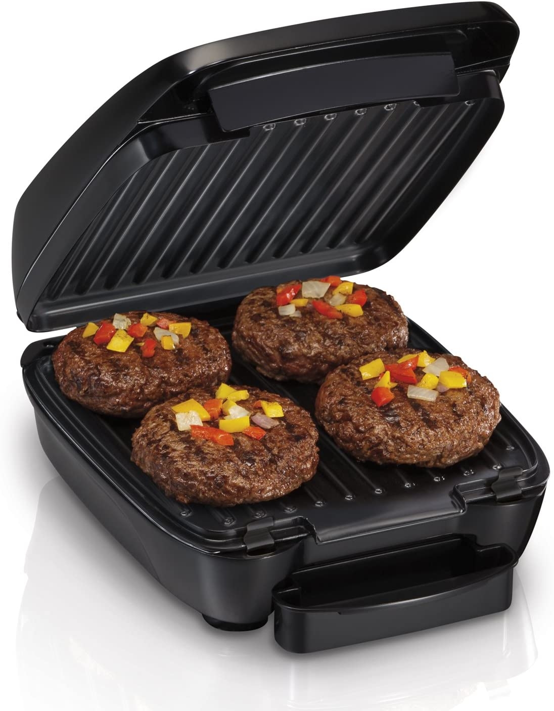 Hamilton Beach 4-Serving Electric Indoor, Removable Nonstick Plates, Low Fat Grilling, Black (25357) Import To Shop ×Product