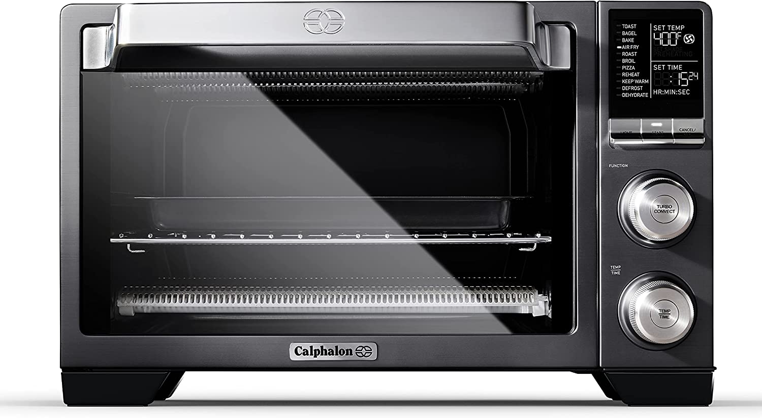 Calphalon Quartz Heat Countertop Toaster Oven, Stainless Steel, Extra-Large Capacity, Black, Dark Gray Import To Shop ×Product
