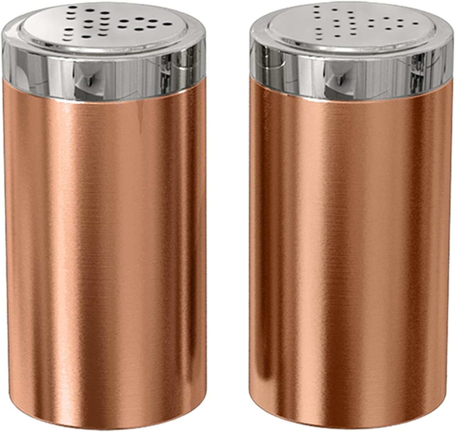 nu steel Jumbo Salt & Pepper Shaker Set of 2, 15 Oz. Stainless Steel with Copper Finish, Small, Shiny Import To Shop ×Product