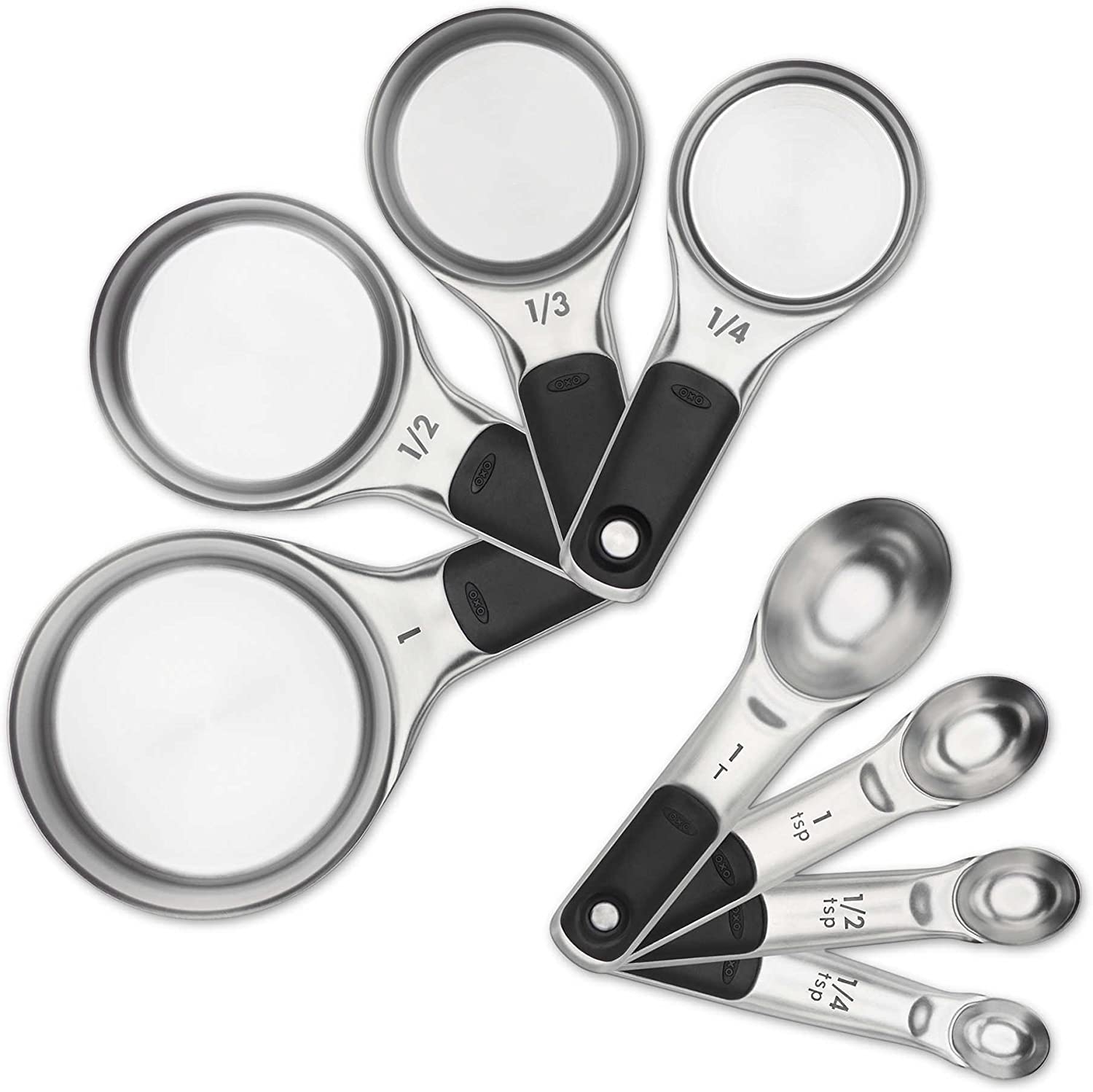 OXO 8-Piece Stainless Steel Measuring Cup/Spoon Set Import To Shop ×Product customization General Description Gallery Reviews