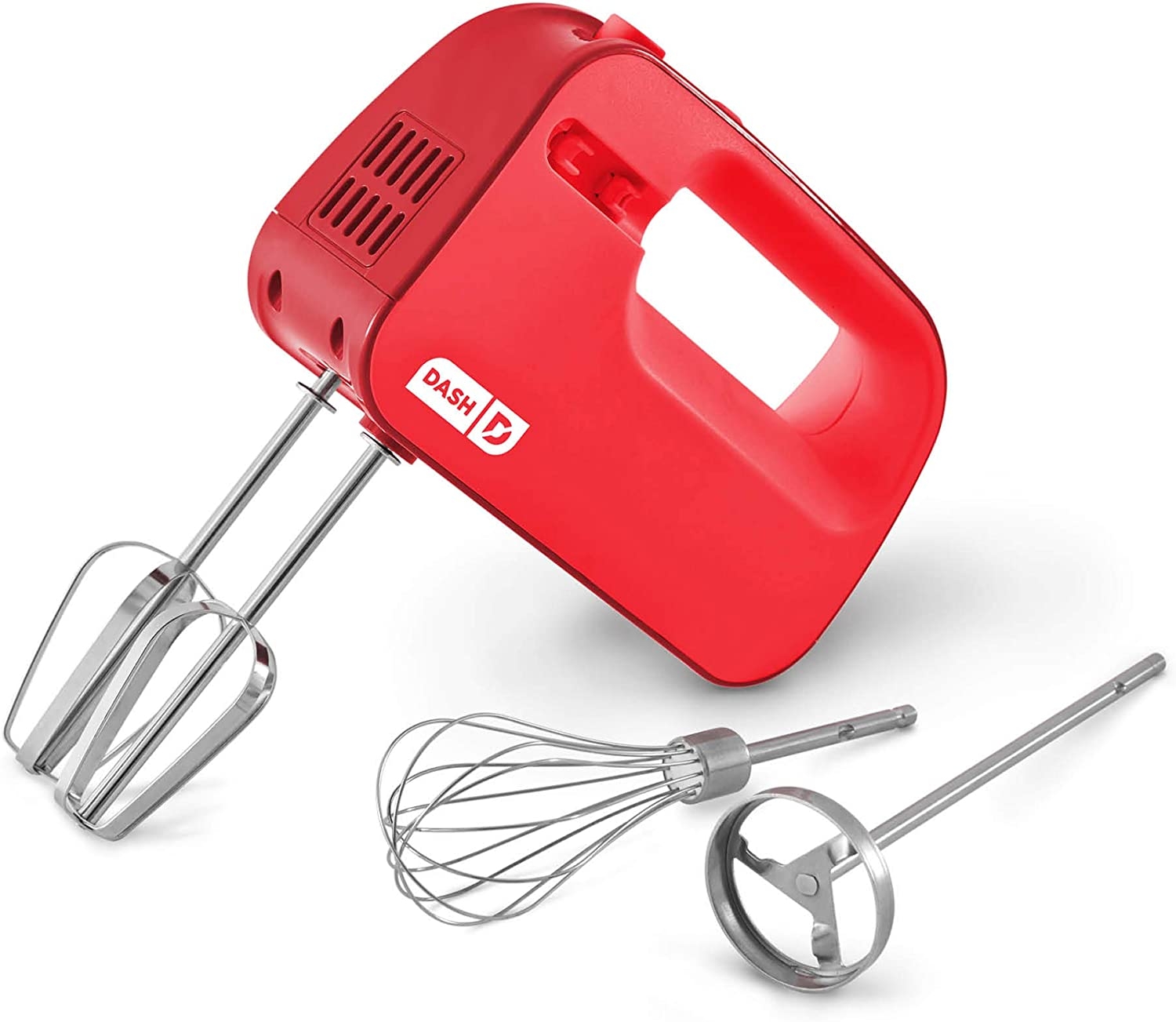 Dash SmartStore™ Deluxe Compact Electric Hand Mixer + Whisk and Milkshake Attachment for Whipping, Mixing Cookies, Brownies,