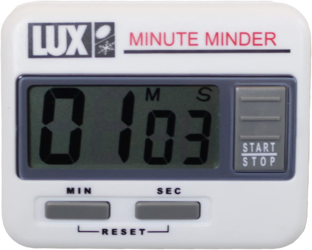Lux Cu100 Large Number Display, Magnetic Back Kitchen Digital Count Up/Down Timer, White Import To Shop ×Product customization