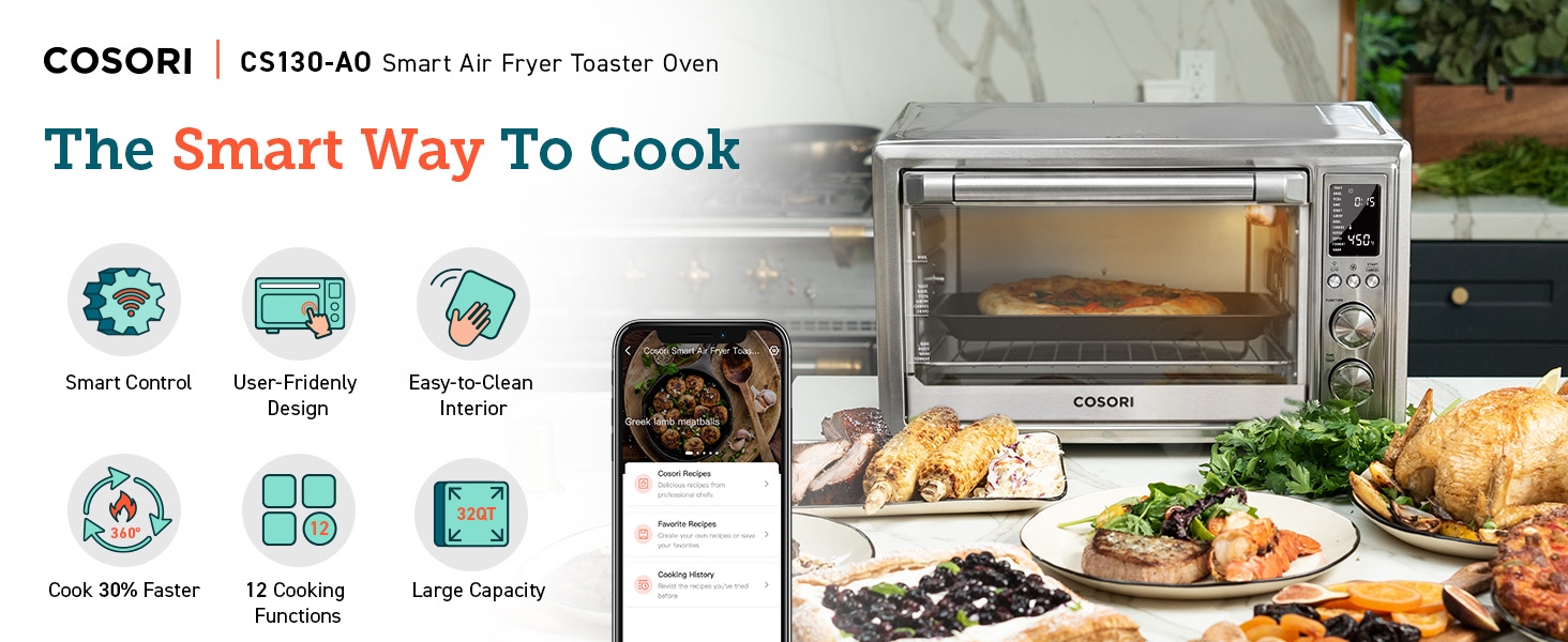 Air Fryer Toaster Oven CS130-AO Stainless Steel