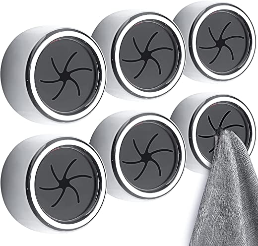 8 Pack Kitchen Towel Holder, Self Adhesive Wall Dish Towel Hook, Round Wall Mount Towel Holder for Bathroom, Kitchen and Home, Wall, Cabinet,…