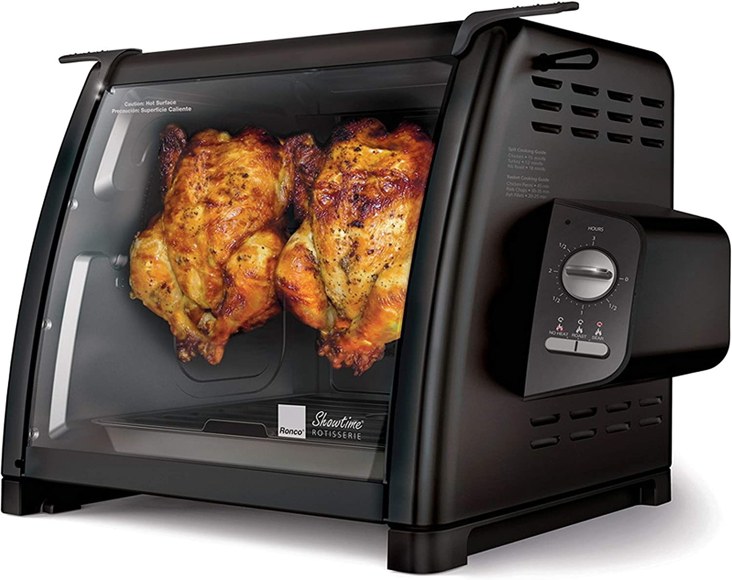 Ronco ST5500SBLK Series Rotisserie Oven, Countertop Rotisserie Oven, 3 Cooking Functions: Rotisserie, Sear and No Heat Rotation,