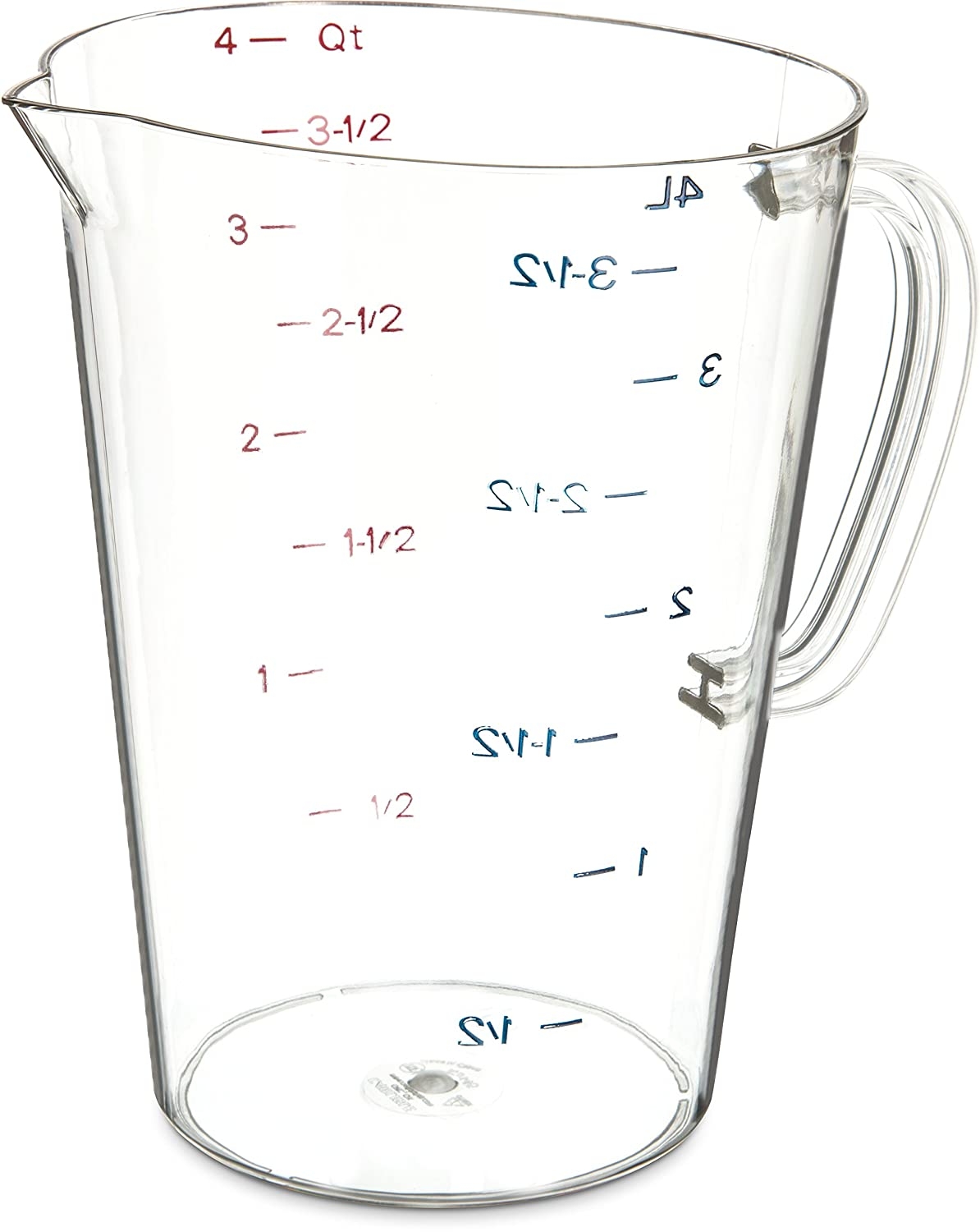 CFS 4314507 Commercial Plastic Measuring Cup, 1 Gallon, Clear Import To Shop ×Product customization General Description Gallery