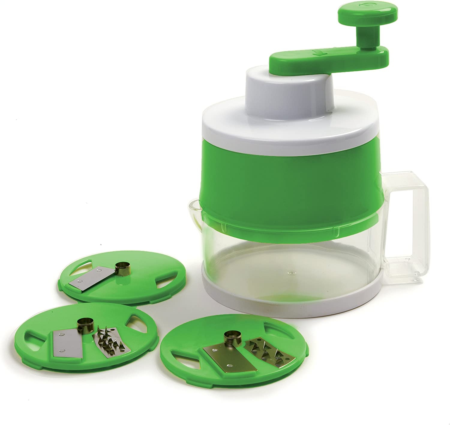 Norpro, White/Green Triple Spiral Slicer with 3 Blades, medium (875) Import To Shop ×Product customization General Description