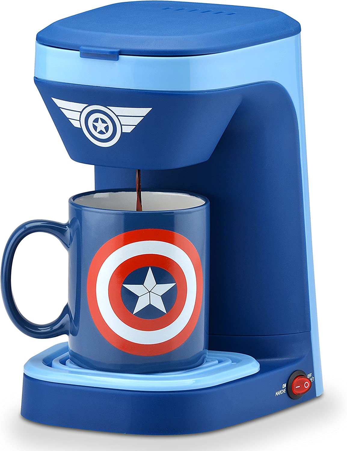 Marvel Captain America 1-Cup Coffee Maker Import To Shop ×Product customization General Description Gallery Reviews Variations