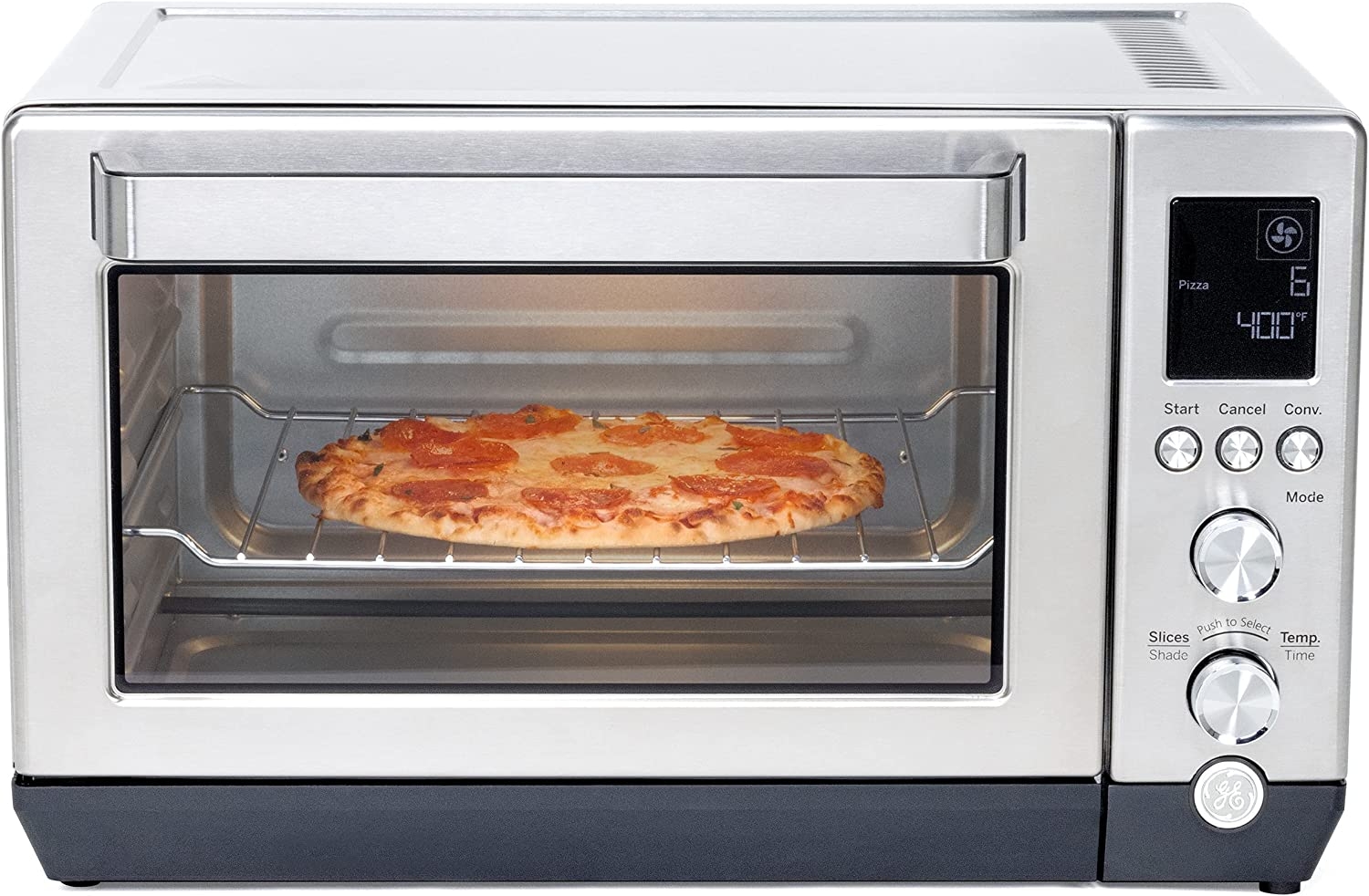 GE Convection Toaster Oven | Calrod Heating Technology | Large Capacity Toaster Oven Complete With 7 Cook Modes & Oven