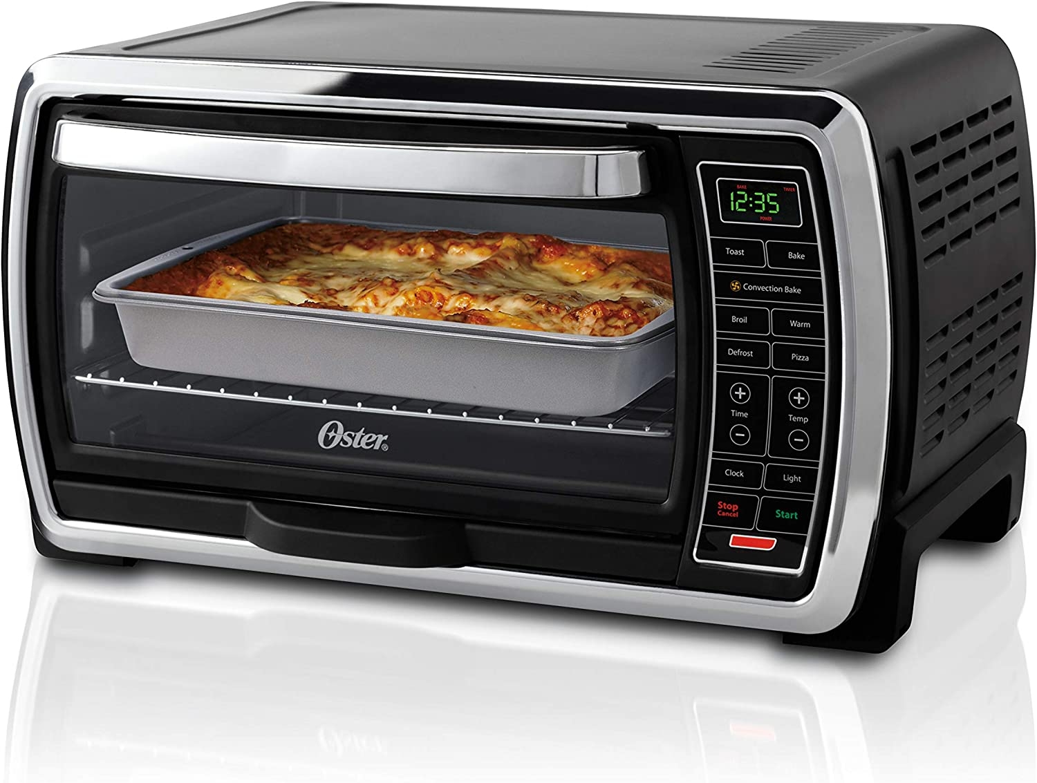 Oster Toaster Oven | Digital Convection Oven, Large 6-Slice Capacity, Black/Polished Stainless Import To Shop ×Product