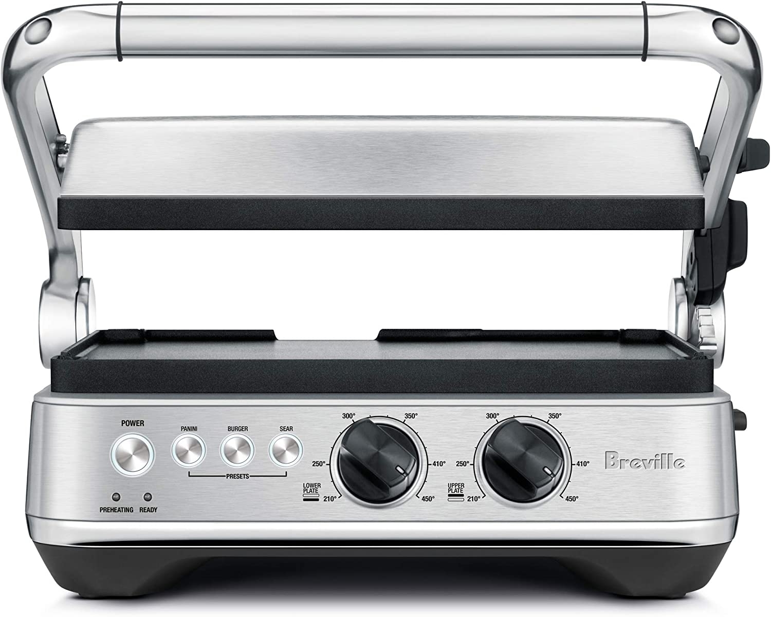Breville BGR700BSS the Sear and Press countertop electric grill, Medium, Brushed Stainless Steel Import To Shop ×Product
