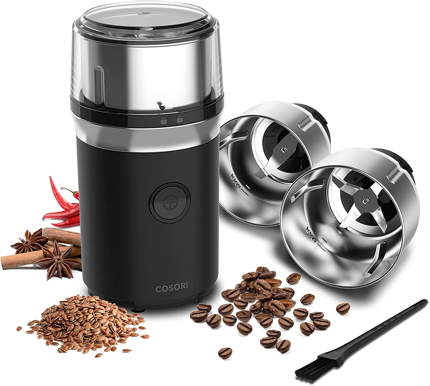 COSORI Electric Coffee Grinders for Spices, Seeds, Herbs, and Coffee Beans, Spice Blender and Espresso Grinder, Wet and Dry
