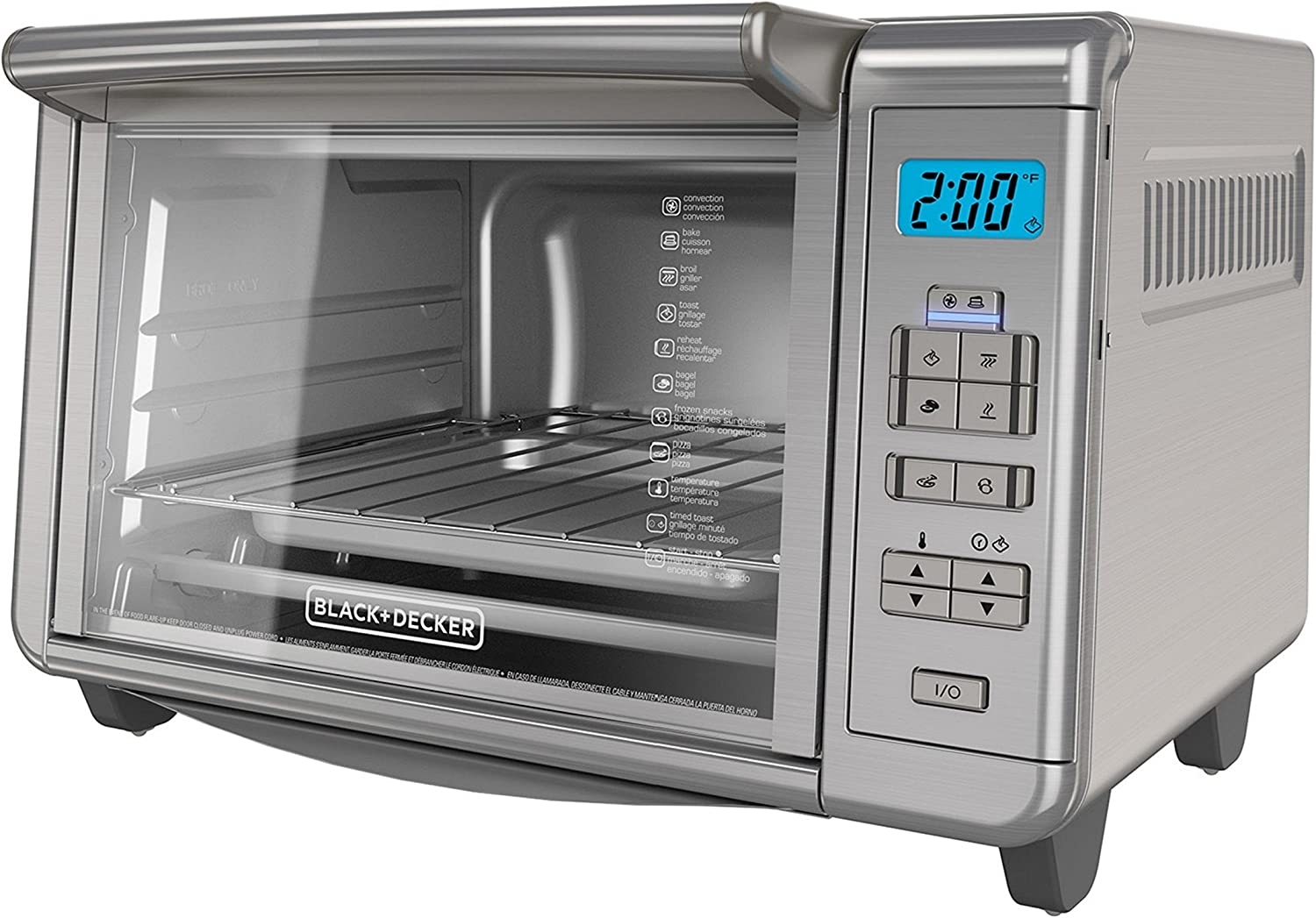 BLACK+DECKER 6-Slice Digital Convection Countertop Toaster Oven, Stainless Steel, TO3280SSD Import To Shop ×Product