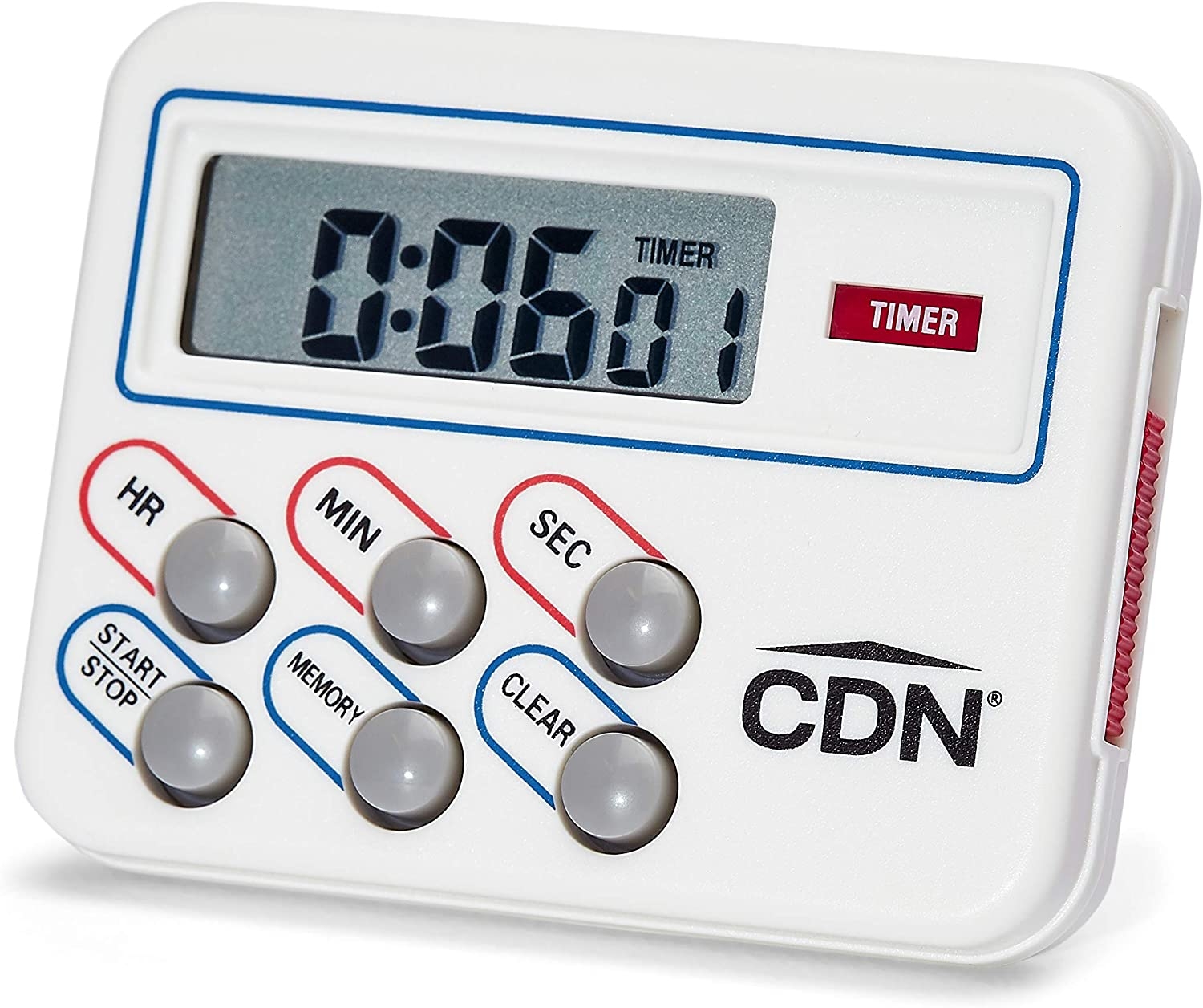 CDN Digital Timer and Clock Memory Feature, 6.8 x 4.5 x 0.9 inches, Cream Import To Shop ×Product customization General