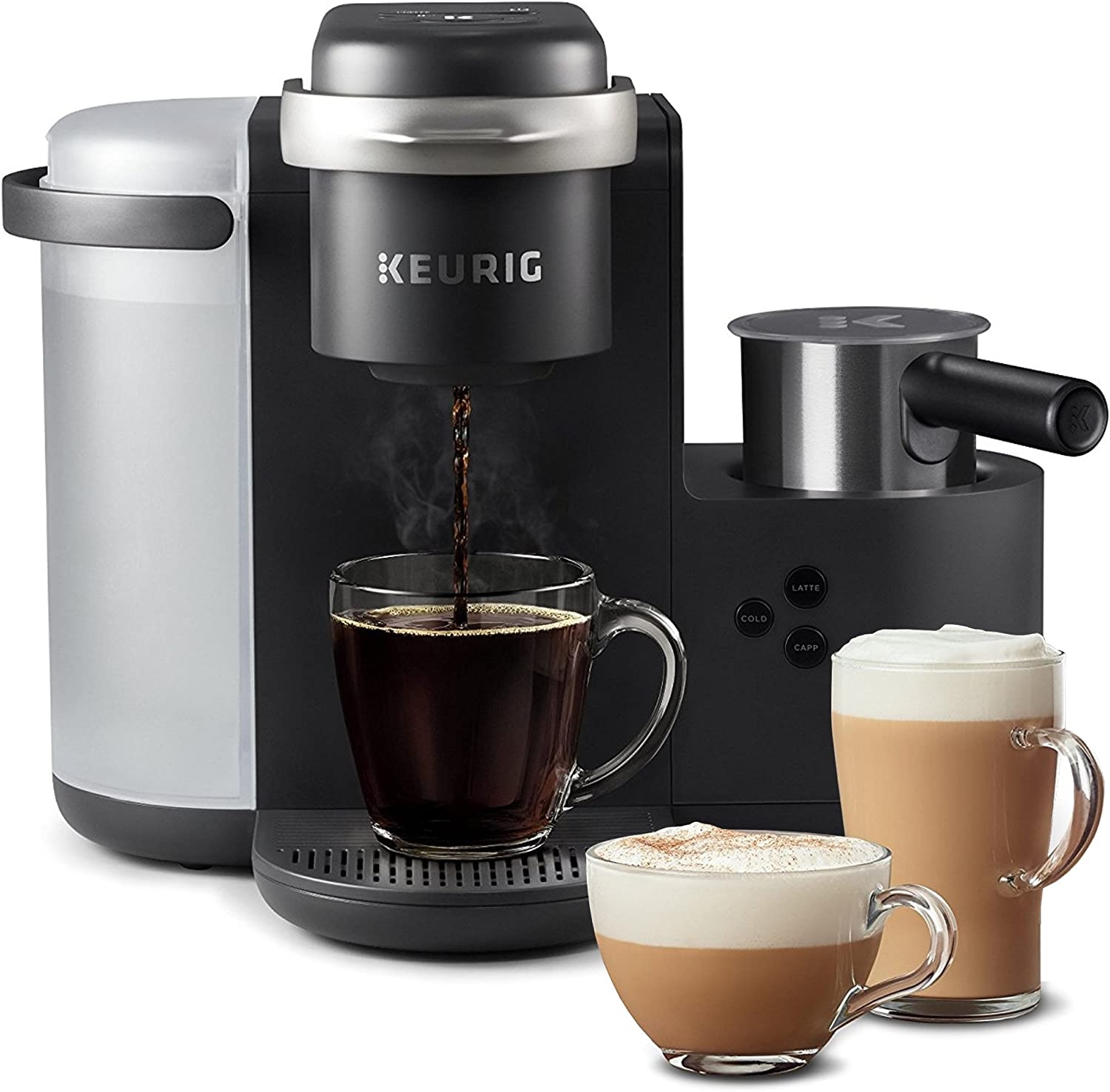 Keurig K-Café SMART Single Serve Coffee Maker with WiFi Compatibility, Latte and Cappuccino Machine with Built-In Frother, 6