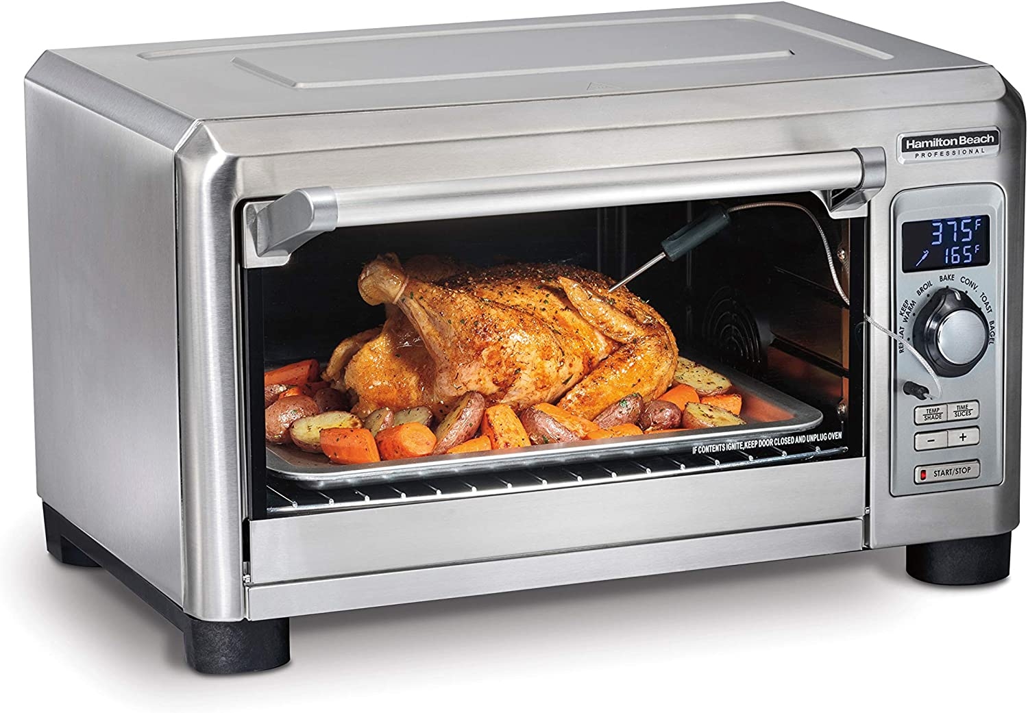 Hamilton Beach Professional Sure-Crisp Digital Air Fryer Countertop Toaster Oven, 1500W, Fits 12” Pizza 6 Slice Capacity,