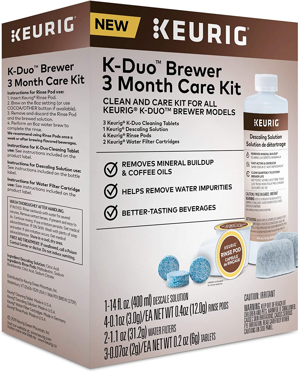 Keurig K-Duo 3 Month Care Brewer Maintenance Kit Import To Shop ×Product customization General Description Gallery Reviews