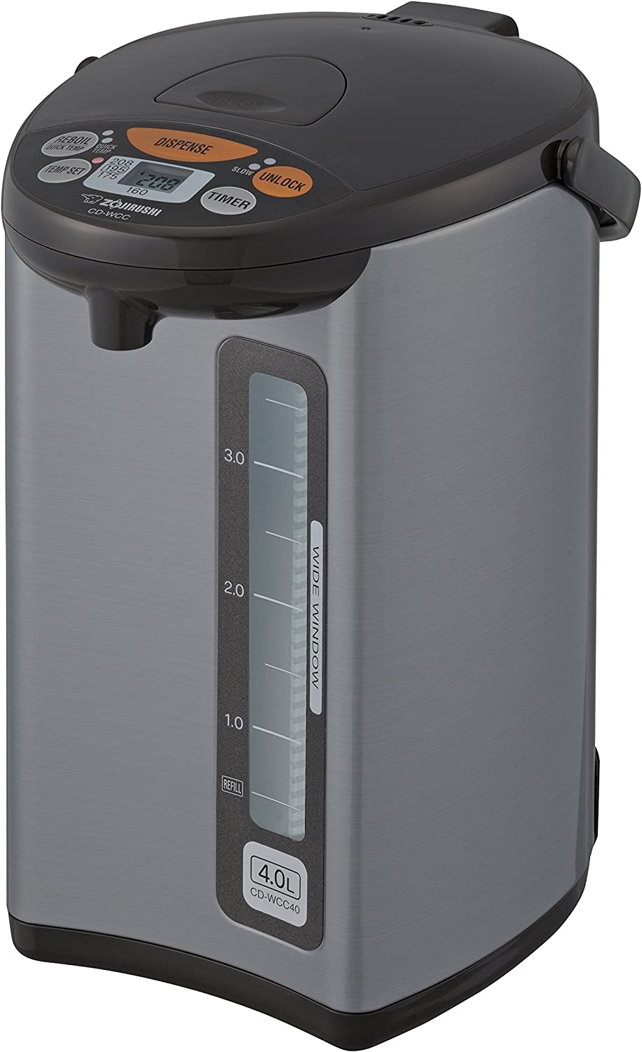 Zojirushi Micom Water Boiler & Warmer, 135 oz. / 4.0 Liters, Silver Import To Shop ×Product customization General Description