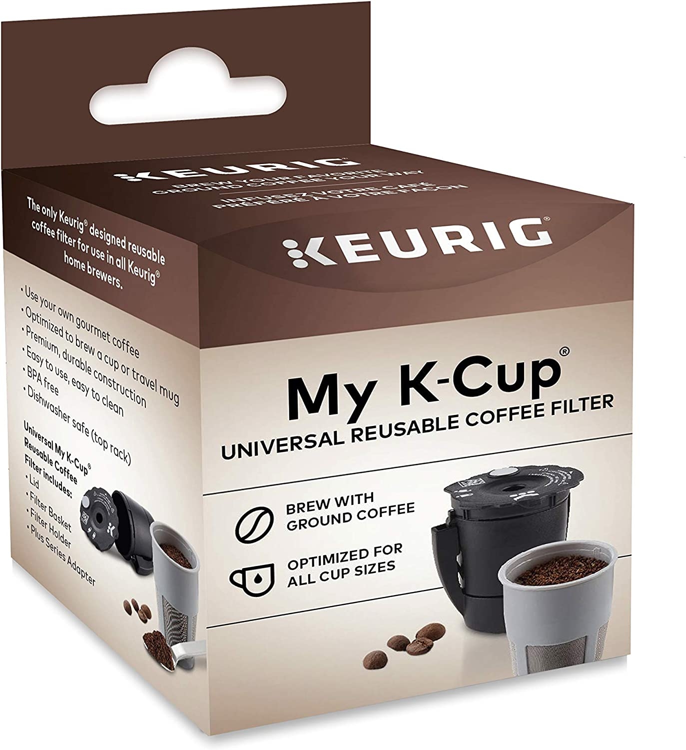 Keurig My K-Cup Reusable K-Cup Pod Coffee Filter, Compatible with All 2.0 Keurig K-Cup Pod Coffee Makers, 1 Count, Black Import