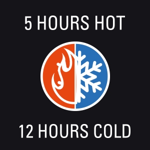 5 hours hot 12 hours cold