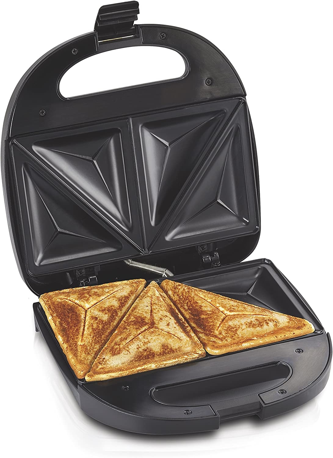 Hamilton Beach Electric Sandwich Maker Toaster with Nonstick Plates Makes Omelets and Grilled Cheese, 4 Inch, Easy to Store,