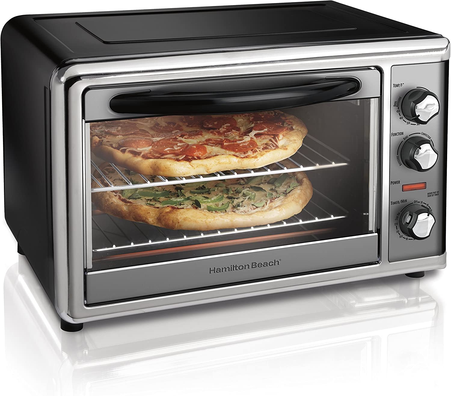 Hamilton Beach 31107D Convection Countertop Toaster Oven with Rotisserie, Extra-Large, Black and Stainless Import To Shop