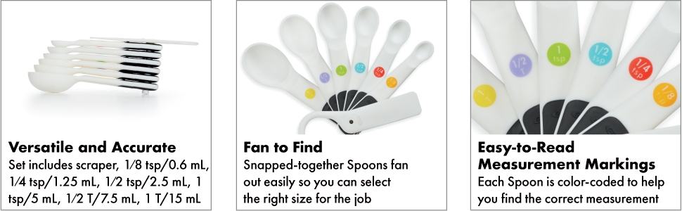 OXO Good Grips 7 Piece Measuring Spoon Set - White