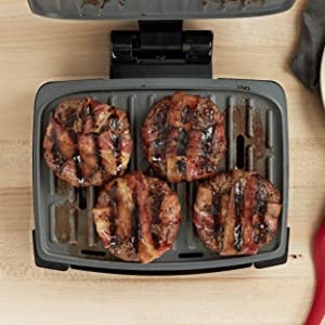 Grill, Indoor, Cooking, George Foreman, Submersible, Dishwasher Safe, Non-Stick