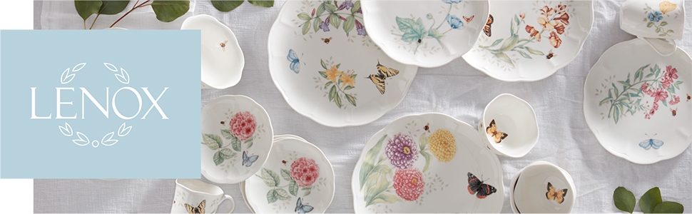 lenox, butterfly, butterfly meadow, china, lenox china, lenox dishes, dishware, butterfly dishes