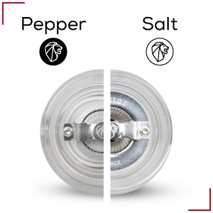Peugeot - Nancy Manual Salt Mill - Transparent Adjustable Grinder - Rock Salt - Acrylic,15 inches