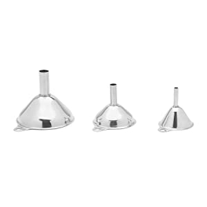 assorted sizes funnel set; funnel set; stainless steel funnel set; set of 3 funnel set