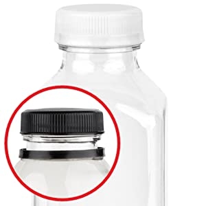 12-Ounce Bottles with White Caps - BPA-Free Plastic Bottles with Tamper Proof Caps - Leak Resistant
